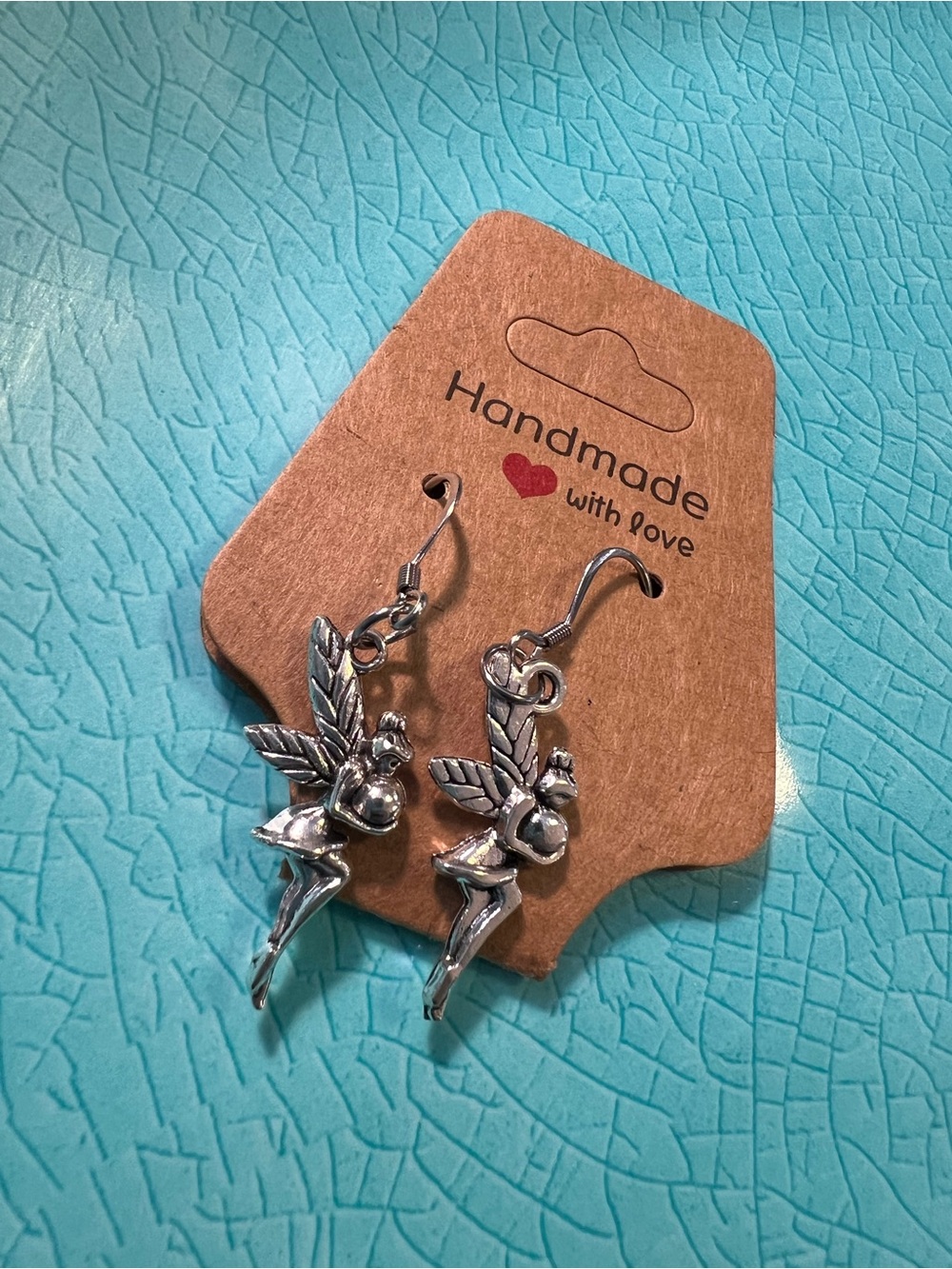 Silver Fairy Drop Earrings – Whimsical Fantasy Jewelry wings / renaissance fair